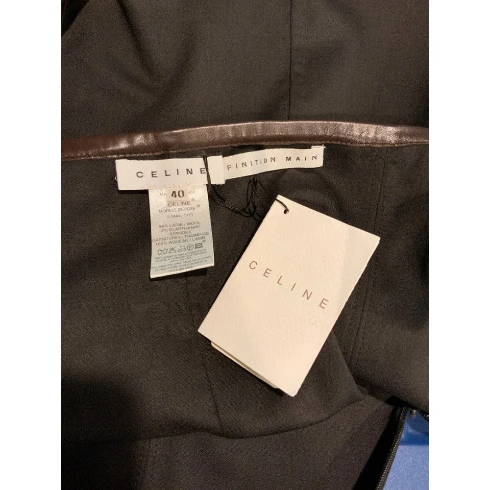 Celine Finition Main Brown Wool Pencil Skirt, Size 8 (US) 40 (EU) NWT! - Picture 7 of 7